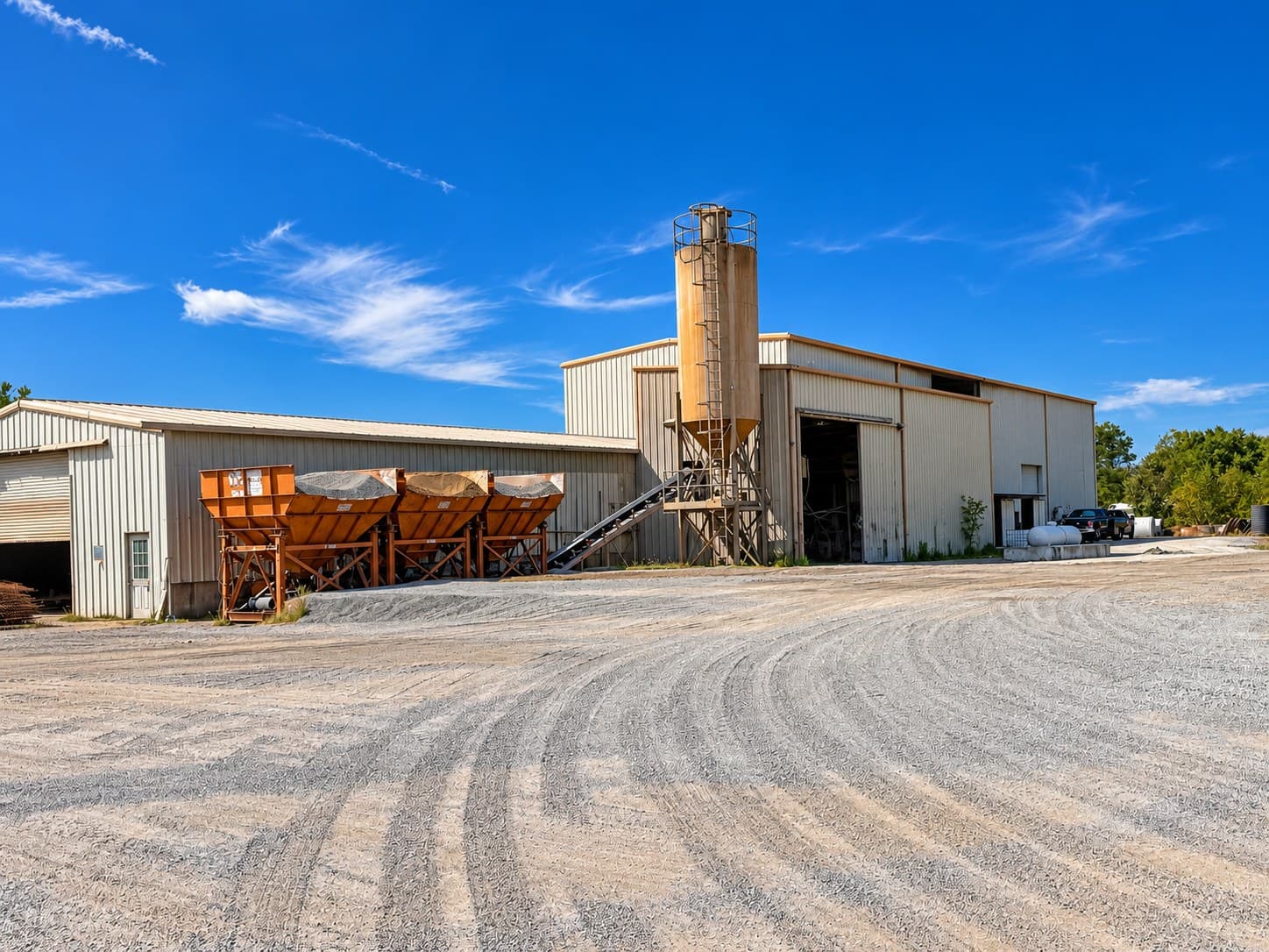 Holton Concrete Products Cobb Road plant with batch plant and silo